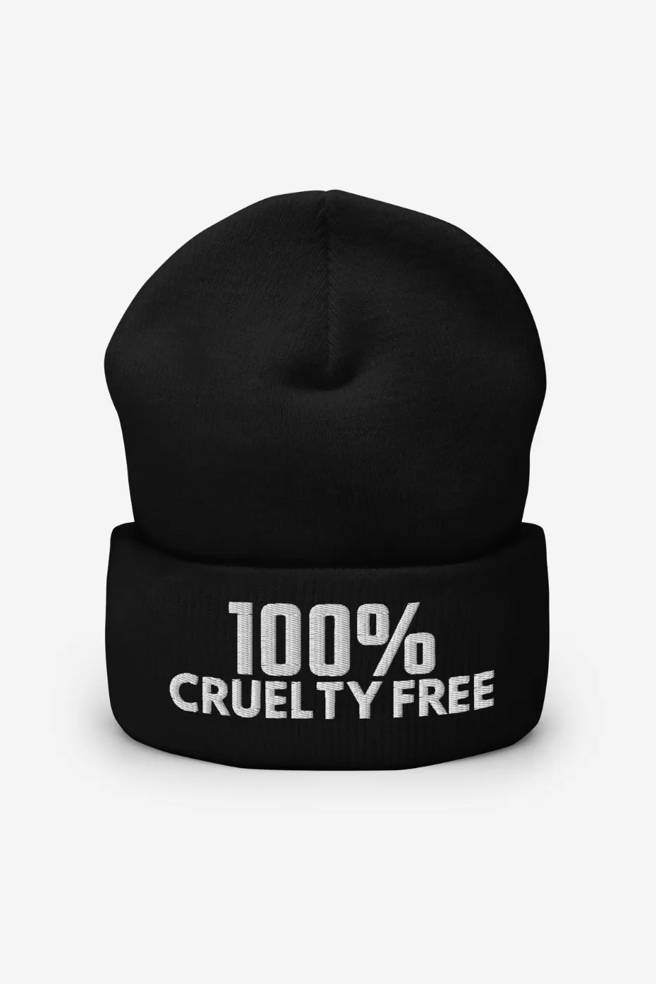 100% Cruelty Free Cuffed Beanie