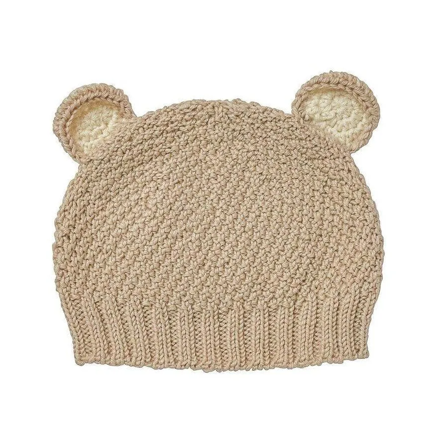 Bear Beanie - Oatmeal