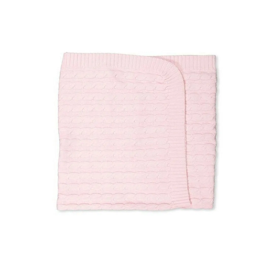 Cable Knit Wrap - Pastel Pink all