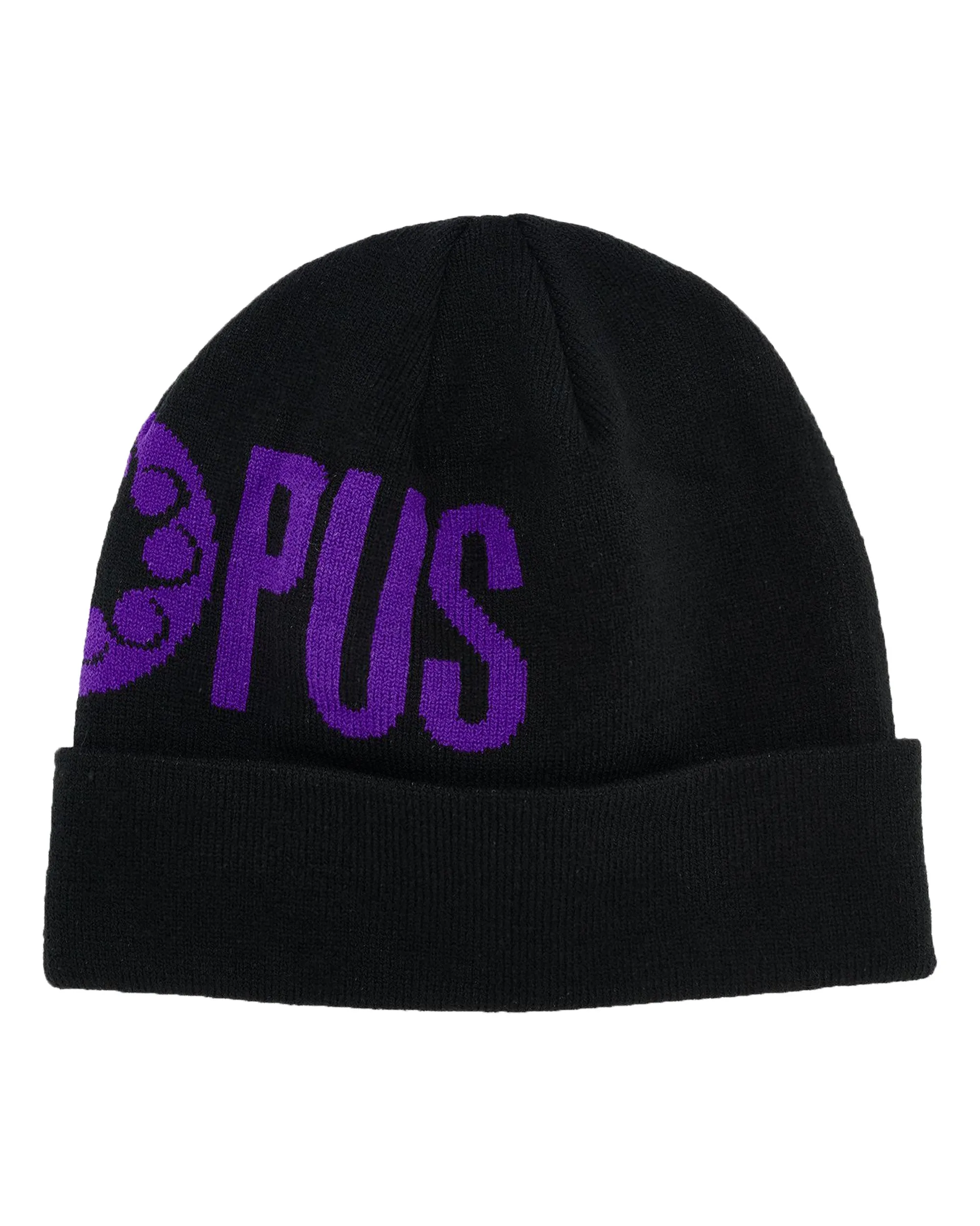 Cappello Beanie Octopus Logo Nero Viola