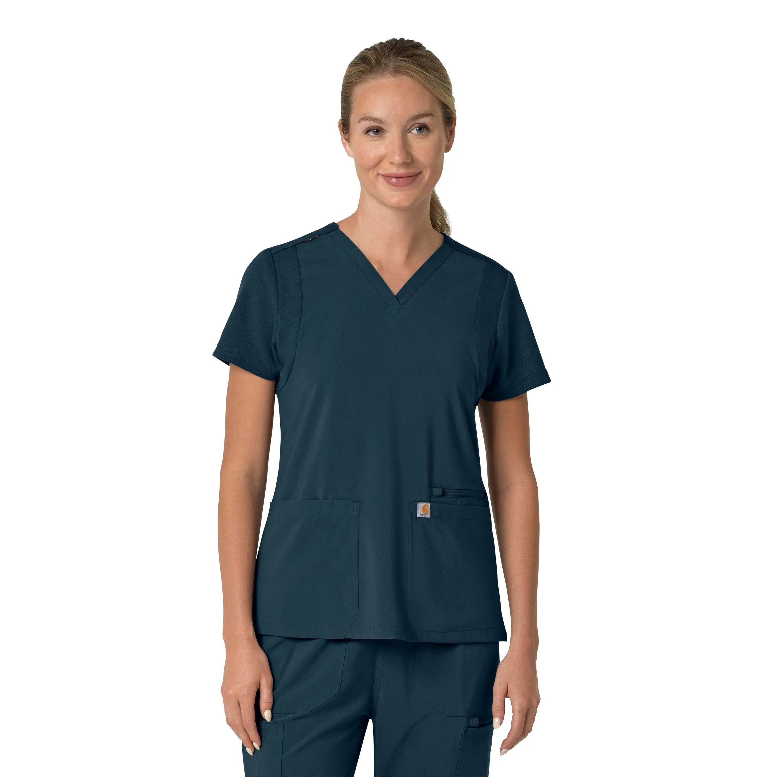 Carhartt Force Cross-Flex Women's Flex Panel V-Neck Scrub Top C13210