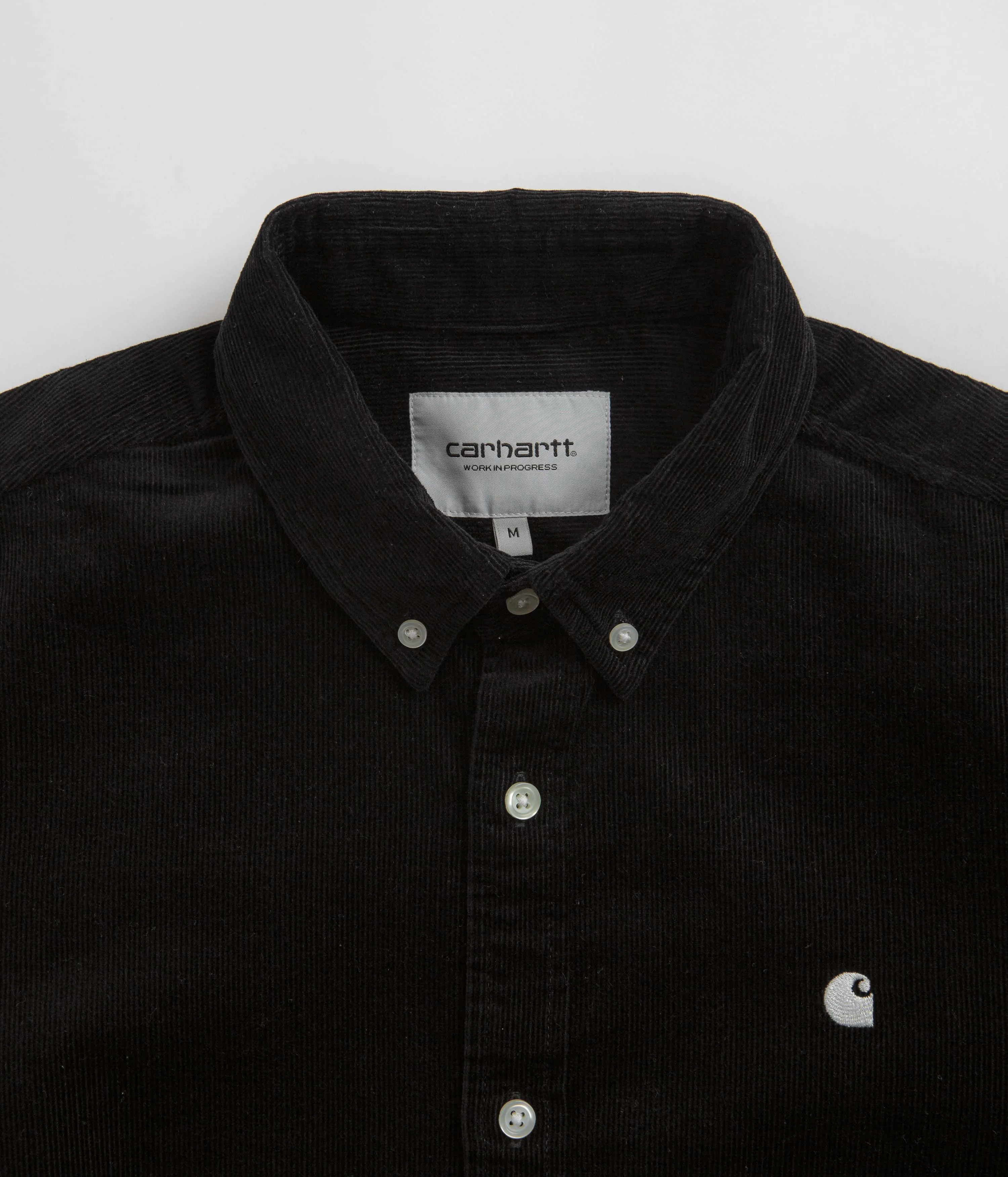 Carhartt Madison Fine Cord Shirt - Black / Wax