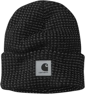 Carhartt Men's Knit Beanie with Reflective Patch