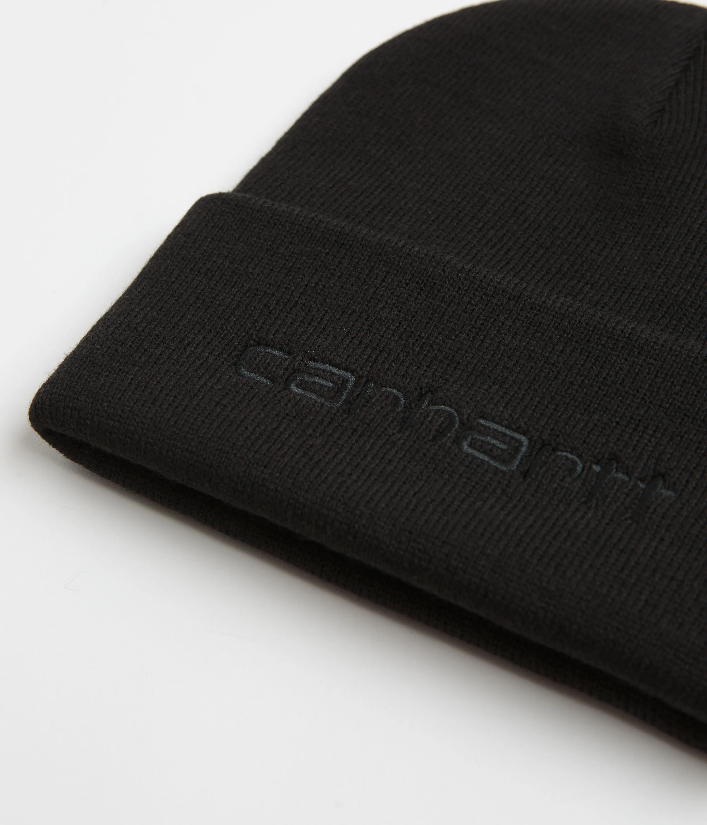 Carhartt Script Beanie - Black / Black