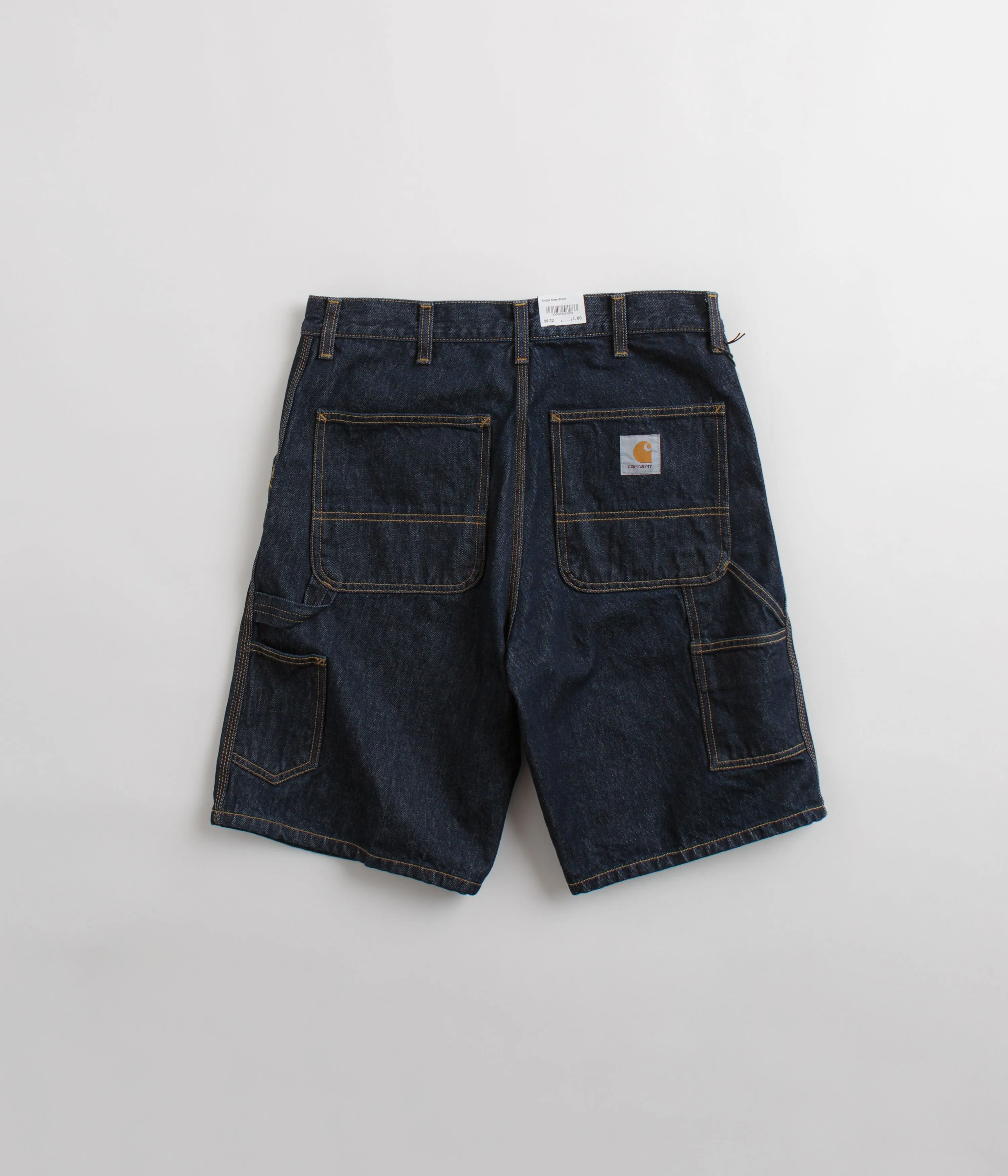 Carhartt Single Knee Shorts - Rinsed Blue