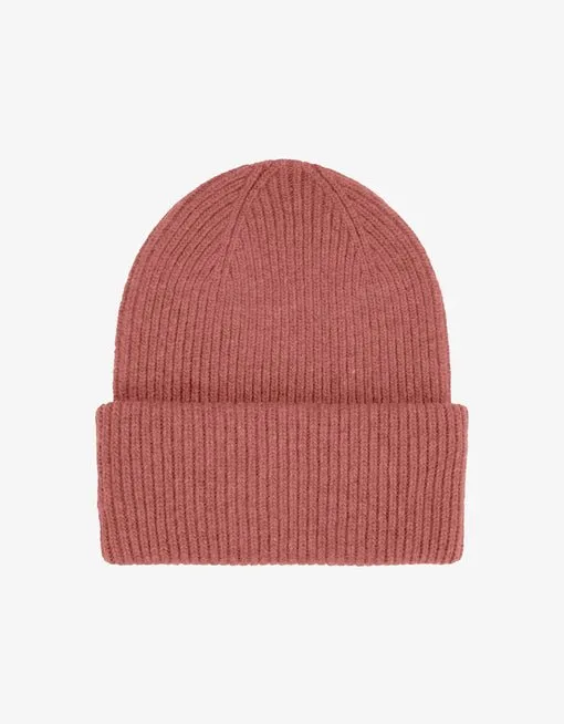 Colorful Merino Wool Hat Rosewood mist