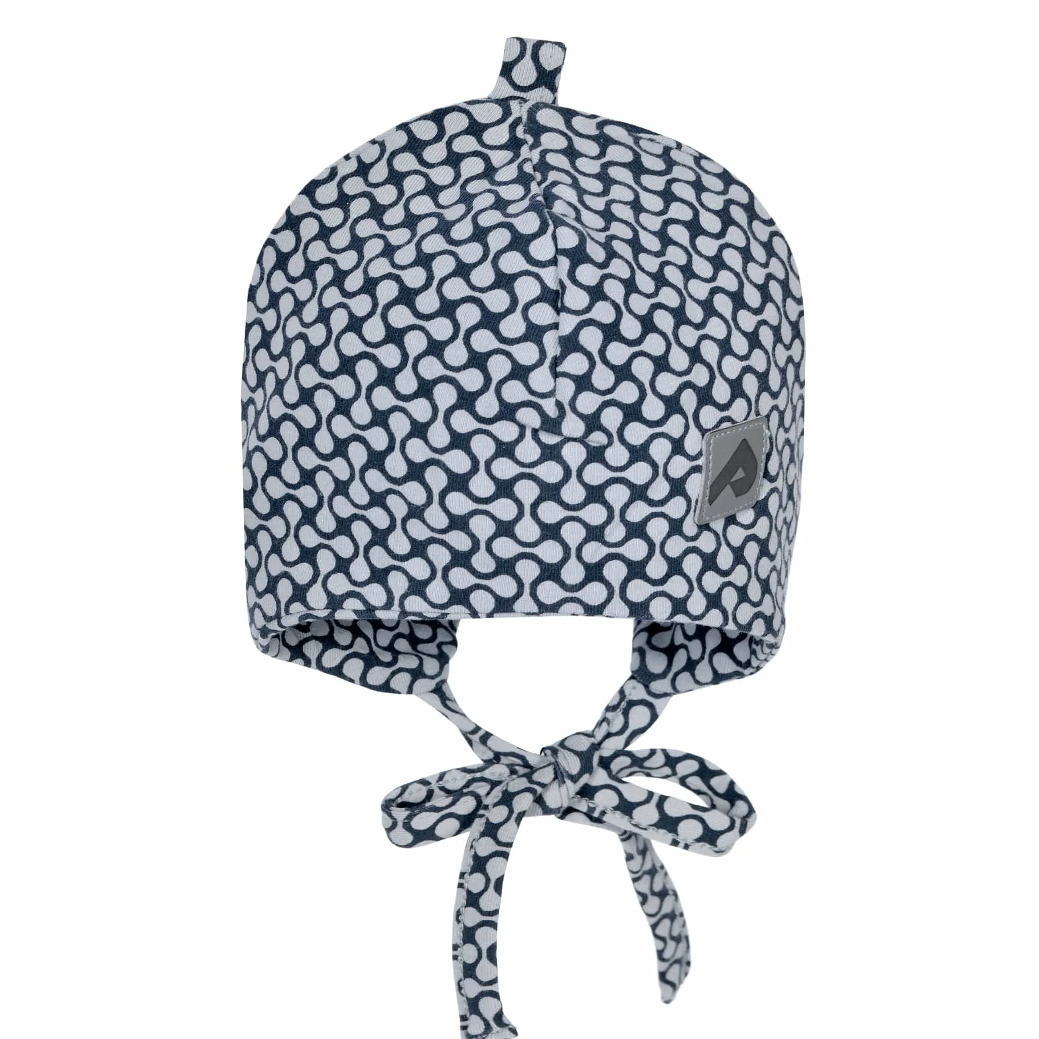 Cotton beanie with ears - Navy Drops