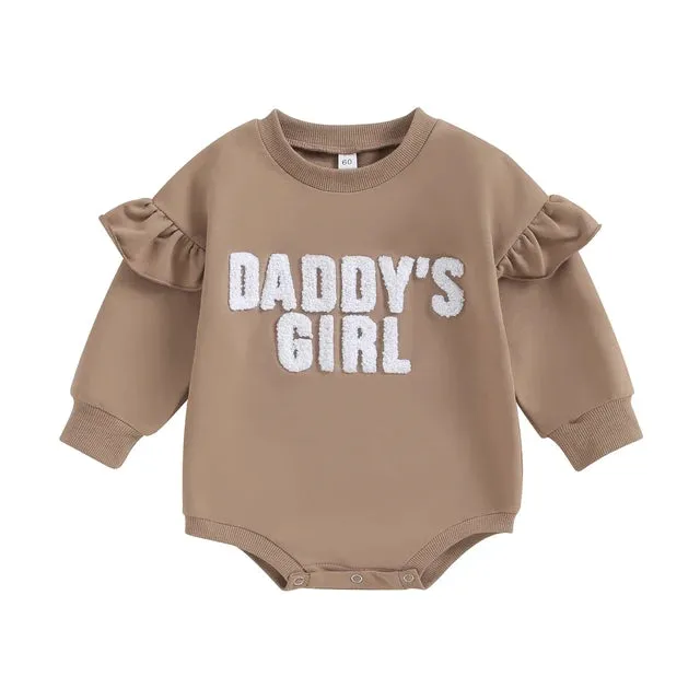 DADDY'S GIRL Ruffle Sleeve Romper