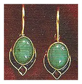 Diana's Shield Chrysoprase Earrings