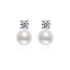 Elegant Freshwater Round Pearl Earrings WE00412