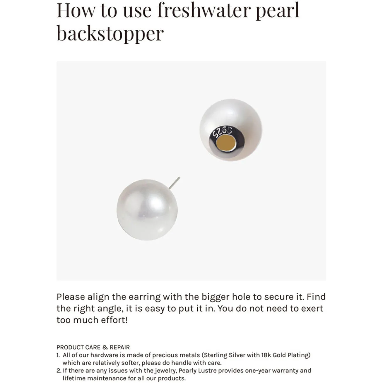 Elegant Freshwater Round Pearl Earrings WE00412