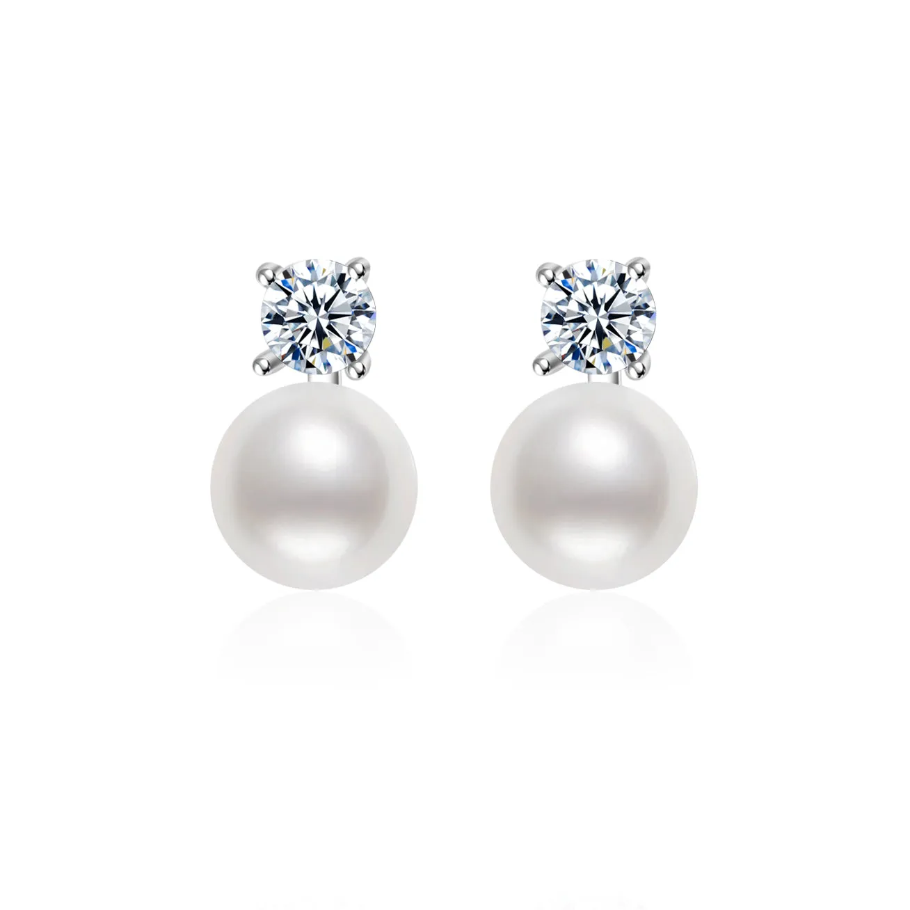 Elegant Freshwater Round Pearl Earrings WE00412