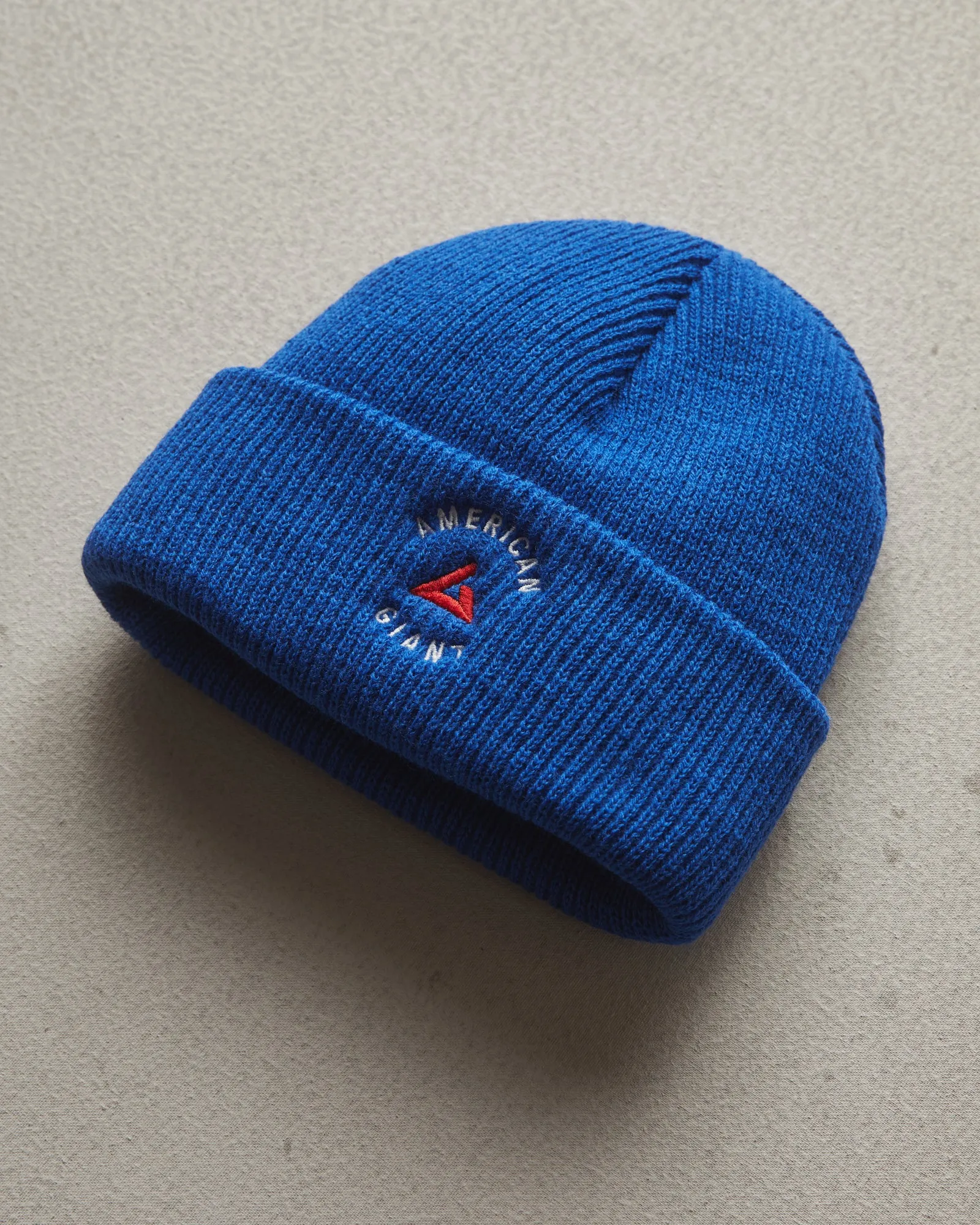 Embroidered Beanie - Royal Blue