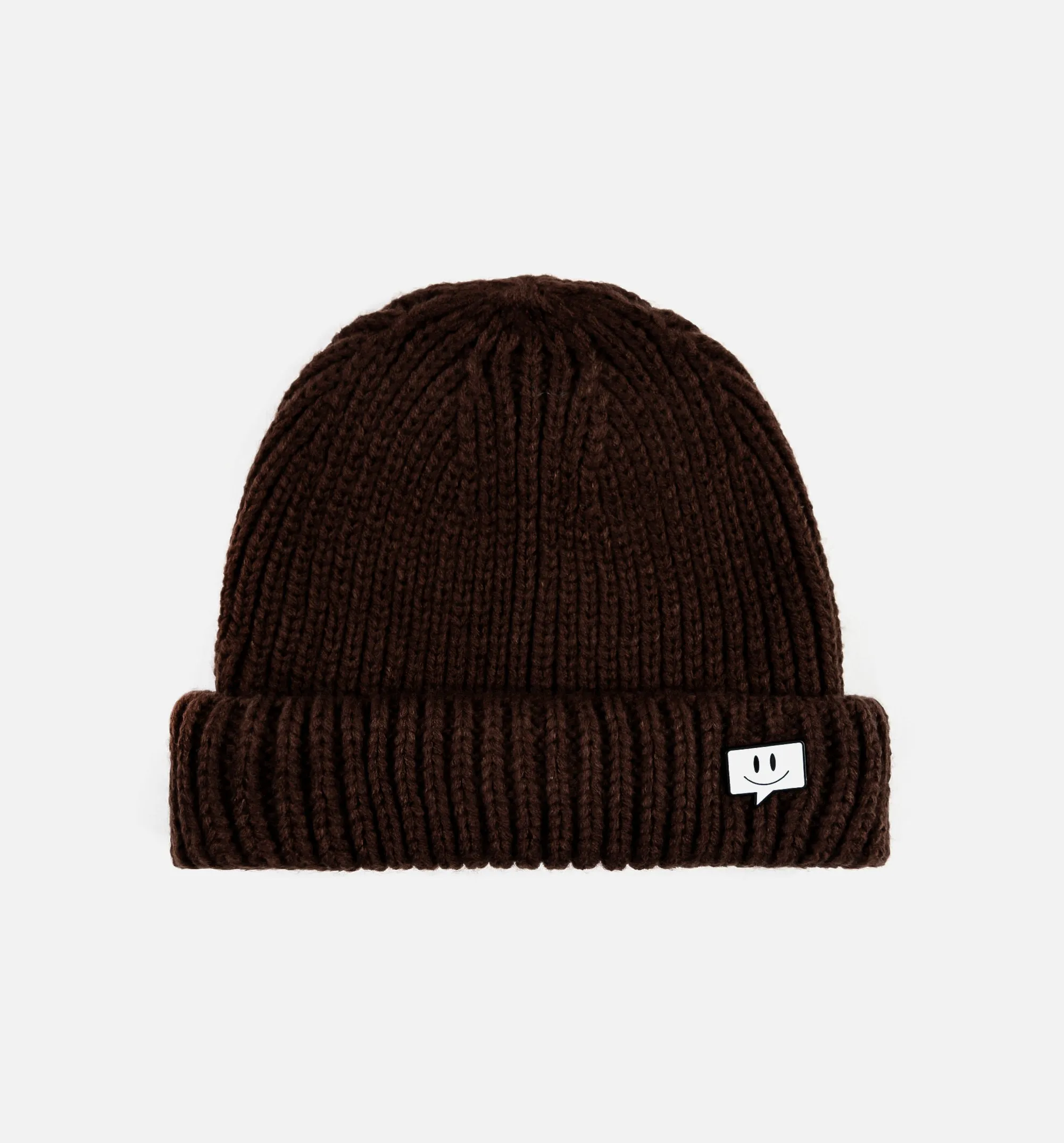 Enamel Pin Beanie Brown Mens Hat - Brown