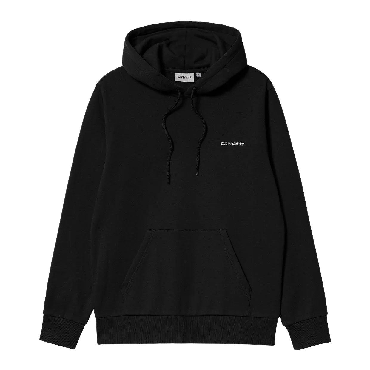 Felpa Carhartt WIP Hooded Script Embroidery Nero