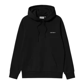 Felpa Carhartt WIP Hooded Script Embroidery Nero