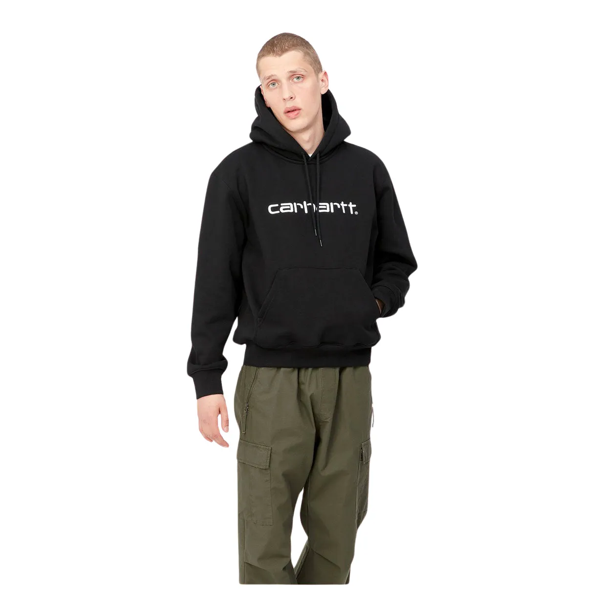 Felpa Uomo Carhartt WIP Hooded Sweat Nero