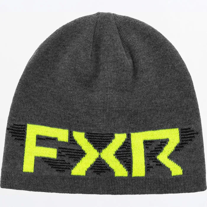 FXR Split Beanie Char Heath/Hi-Vis