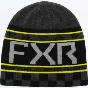 FXR Youth Race Division Beanie Char Heather/Hi-Vis