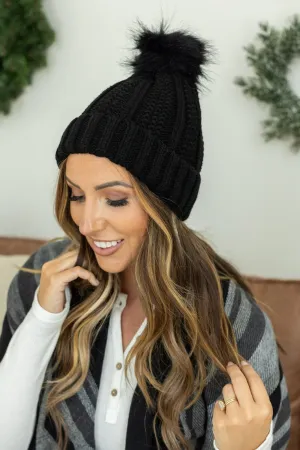 IN STOCK Morgan Micro Braid Beanie - Black