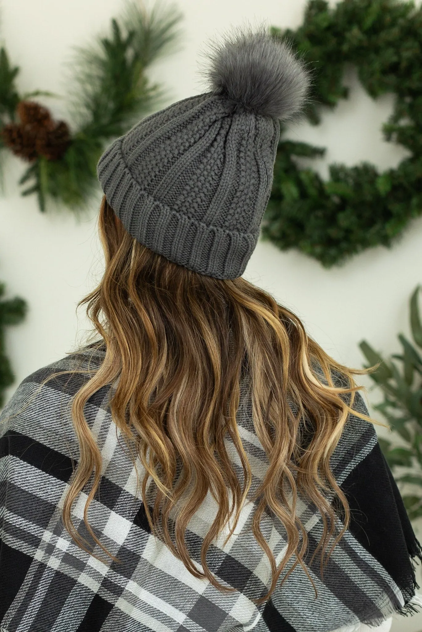 IN STOCK Morgan Micro Braid Beanie - Charcoal