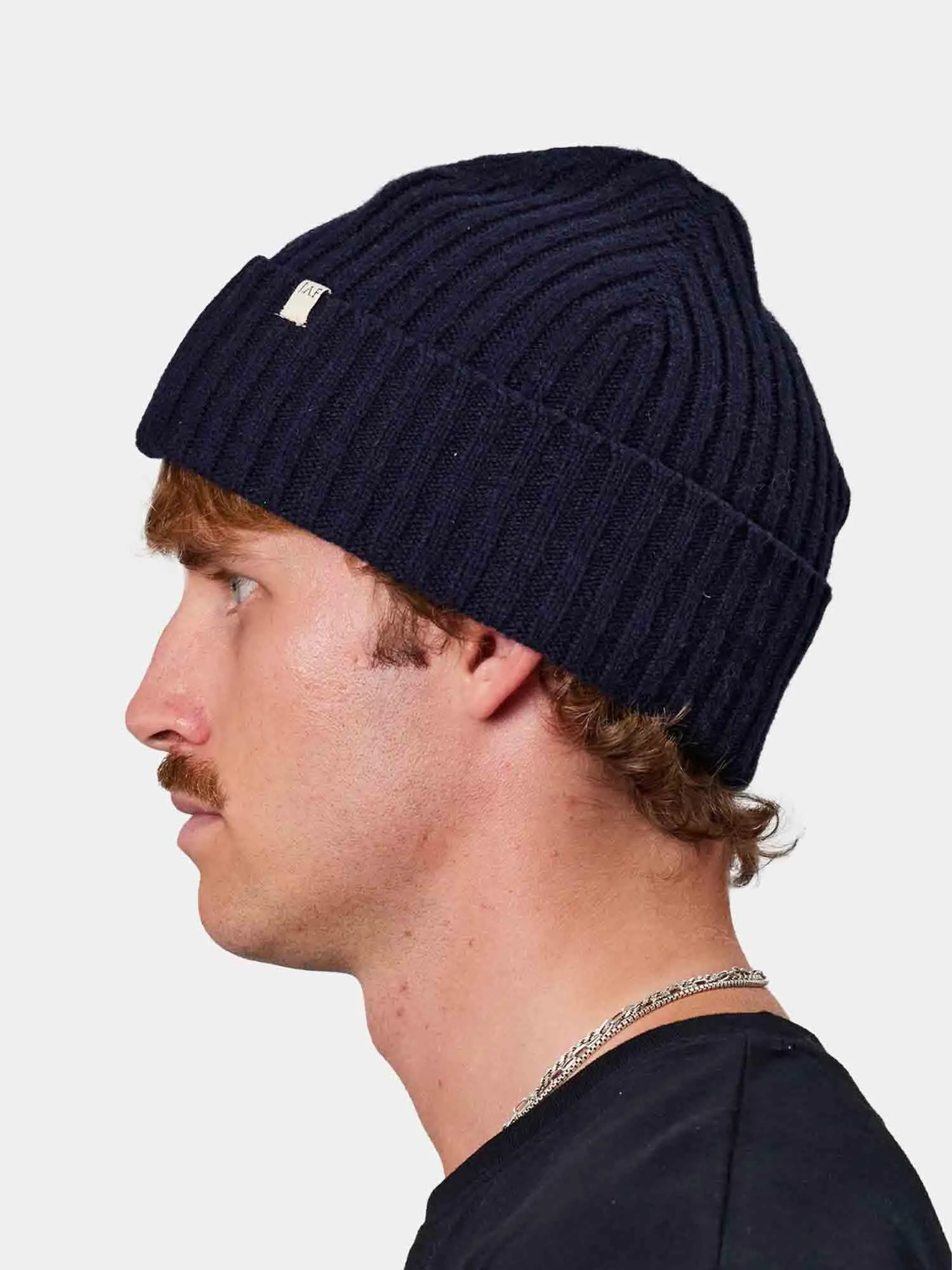 Just Another Fisherman Skipper Merino Beanie - Navy