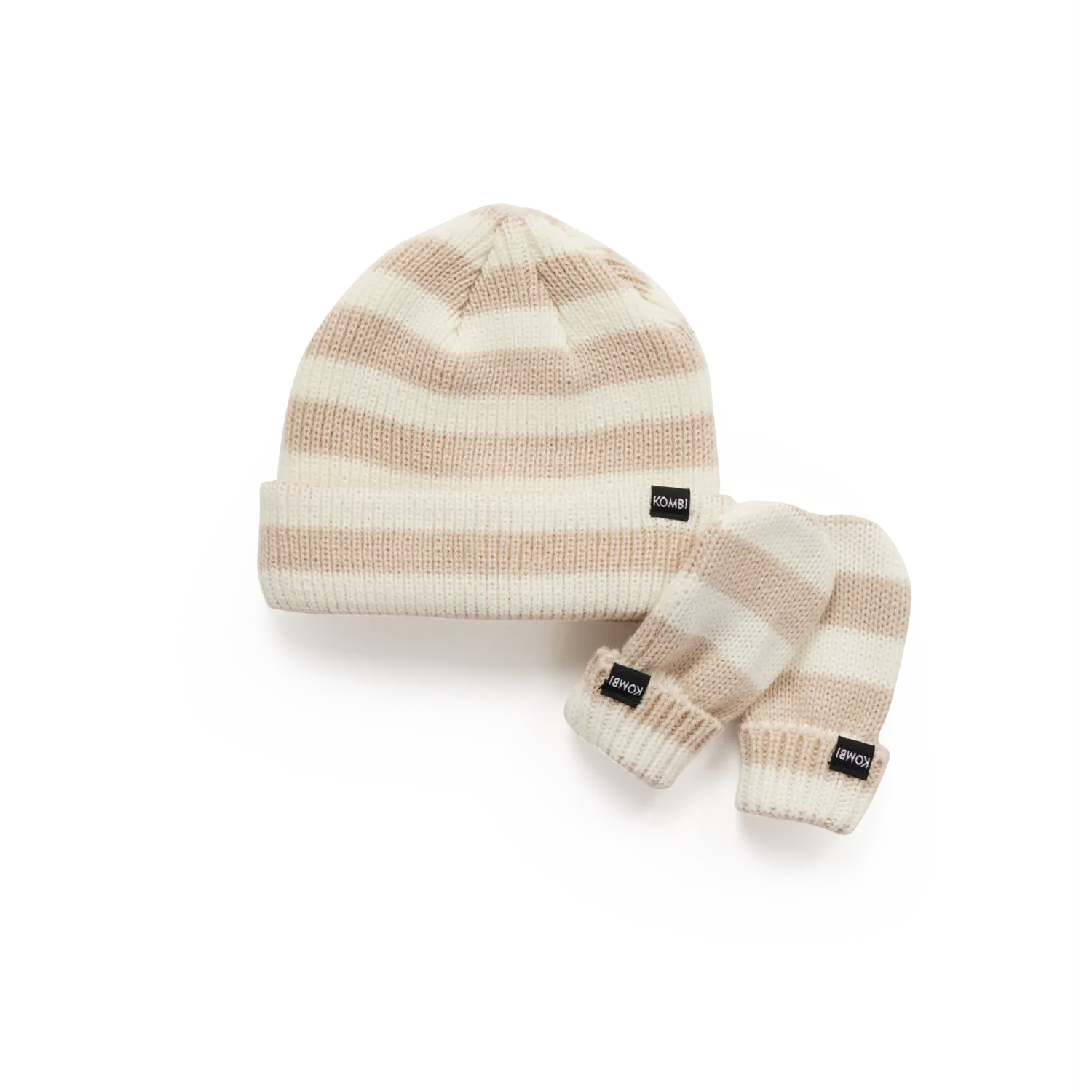 Kombi Moonstone Little One Infant Knit Hat and Mitten Set