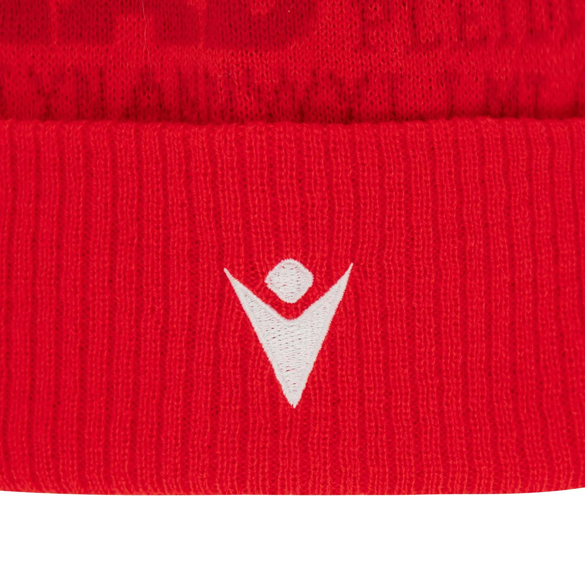 Macron Wales Rugby Bobble Beanie 23/24 - Red