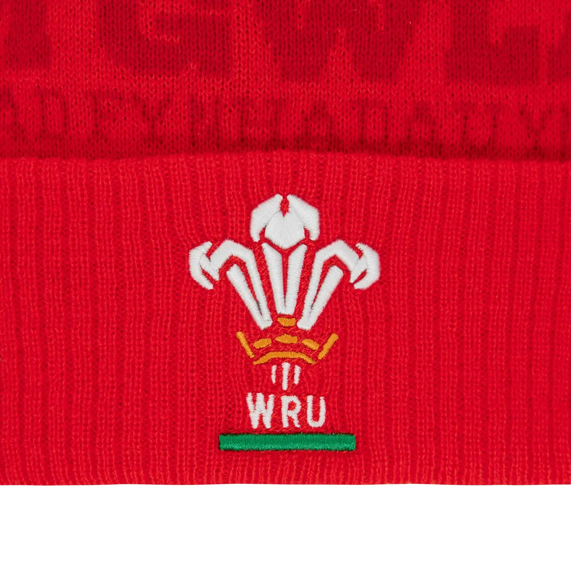 Macron Wales Rugby Bobble Beanie 23/24 - Red