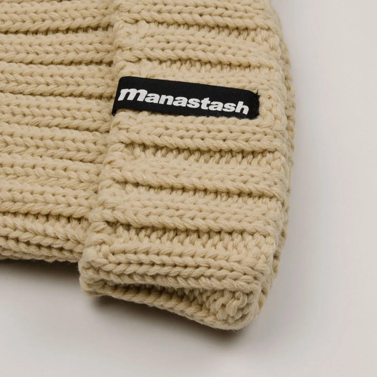 Manastash - 90's Logo Beanie II - Ecru