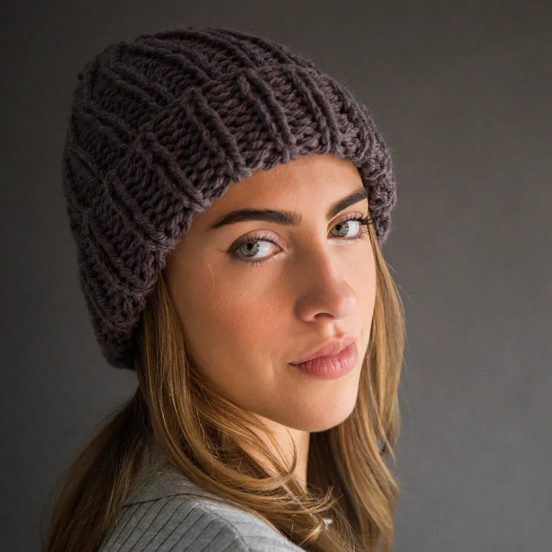 Mauve Hudson Plush Beanie