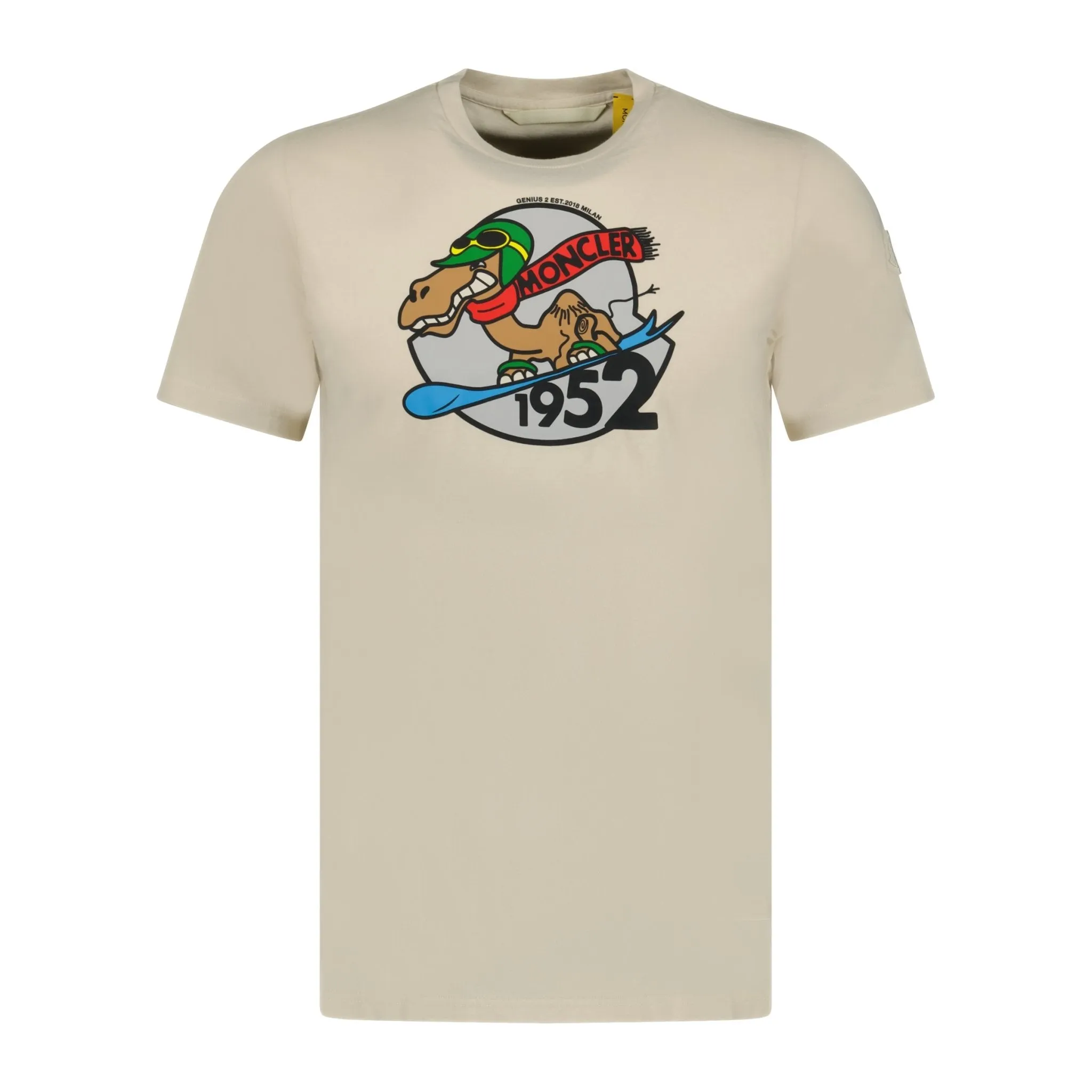 MONCLER 1952 CAMEL GRAPHIC T-SHIRT CREAM