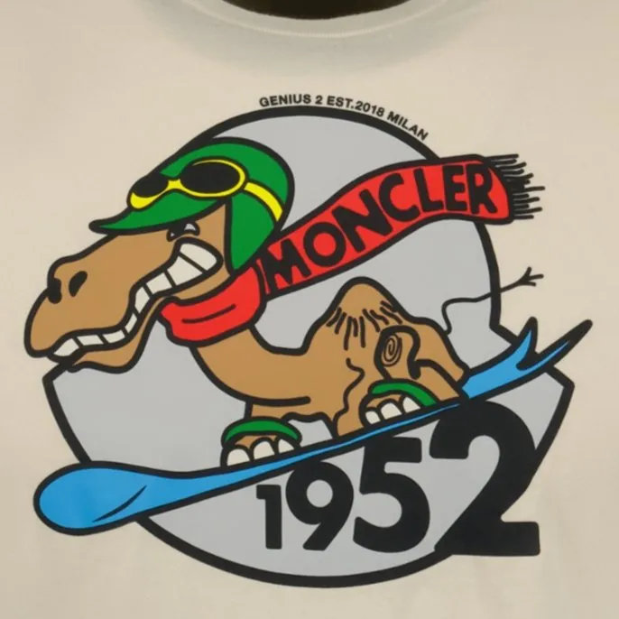 MONCLER 1952 CAMEL GRAPHIC T-SHIRT CREAM