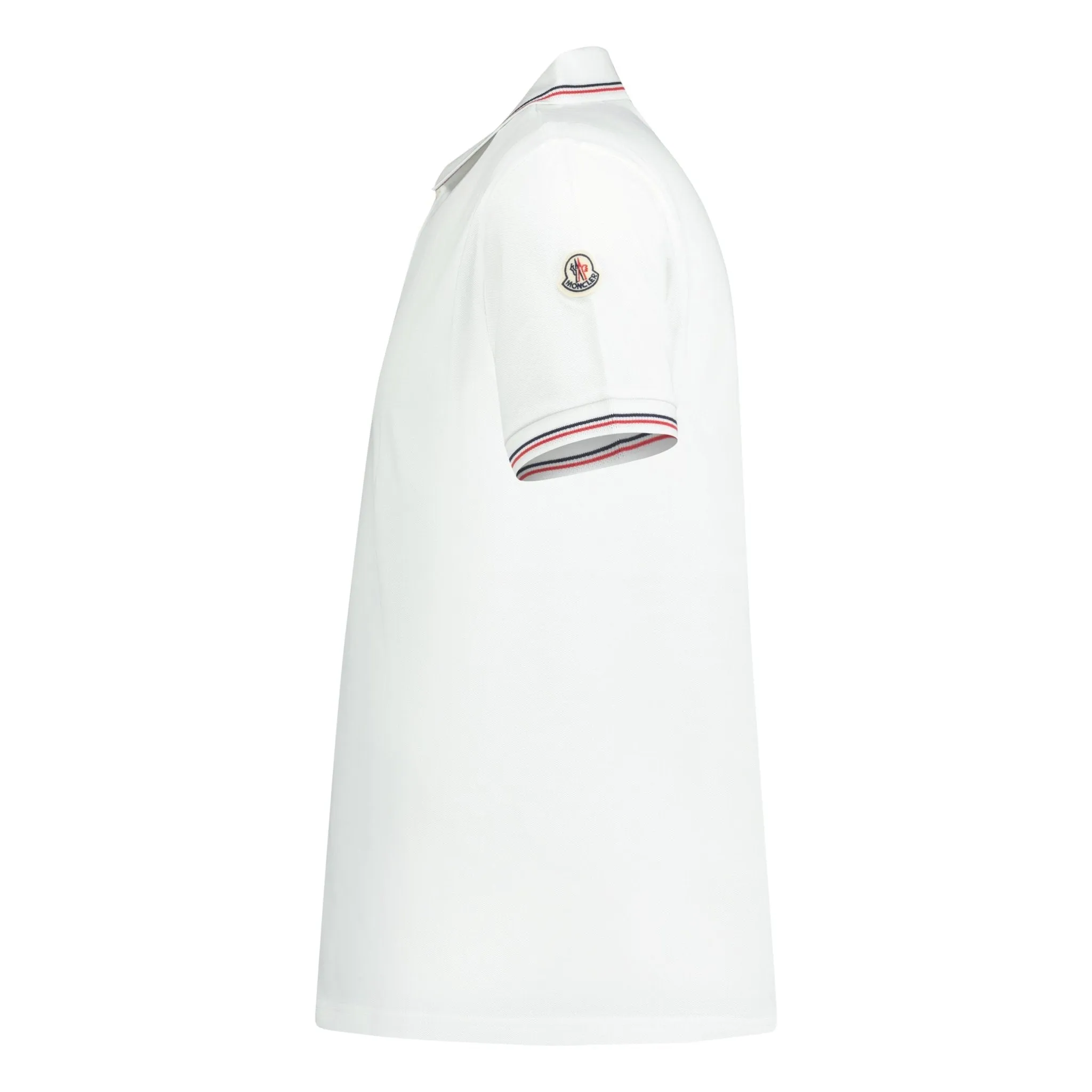 MONCLER BADGE POLO SHIRT WHITE