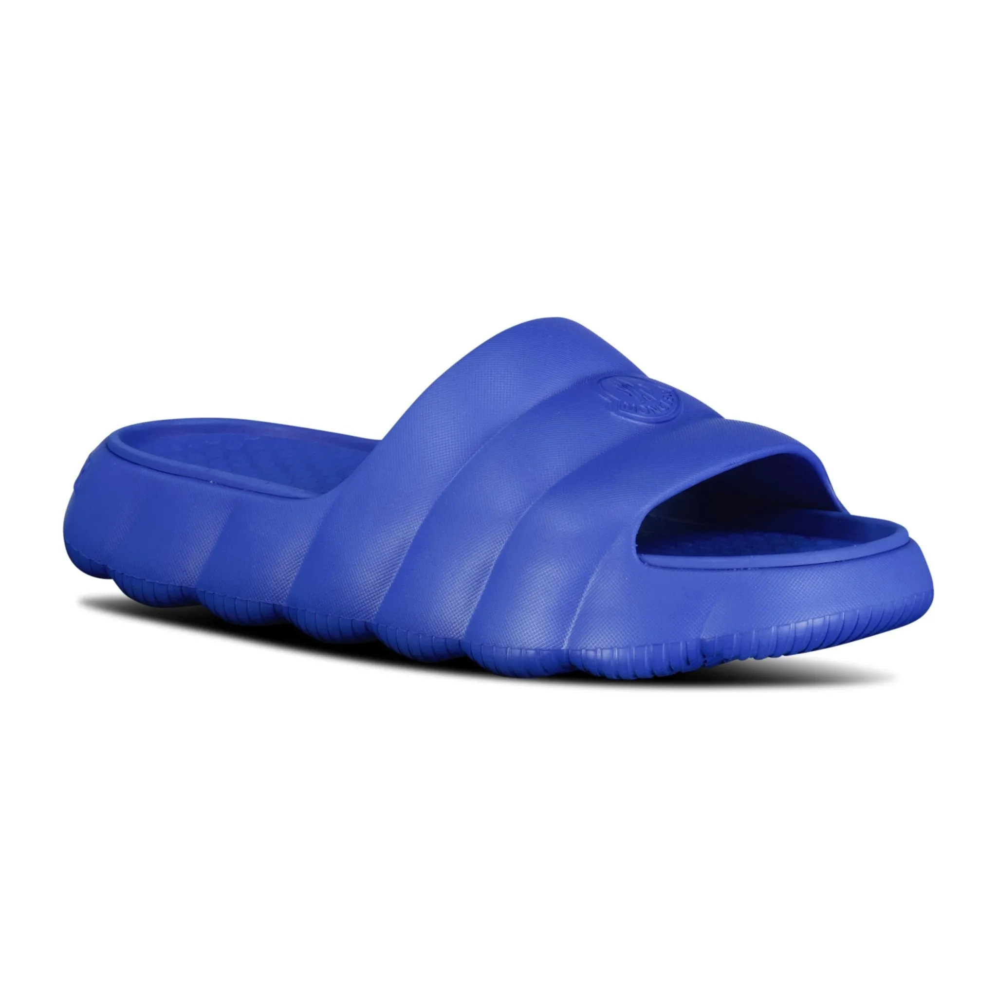 MONCLER LILO RUBBER SLIDERS BLUE