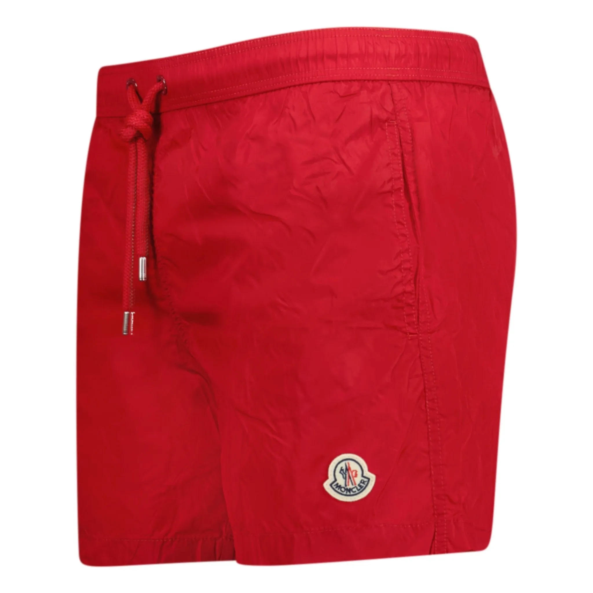 MONCLER RED LOGO SWIM SHORTS