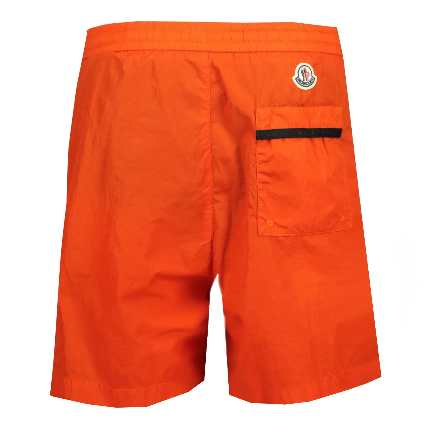 MONCLER Writing Logo Swim Shorts Orange