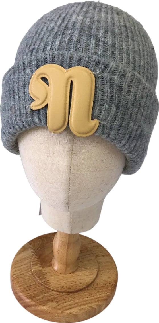 Nanushka Grey Knit Beanie OS