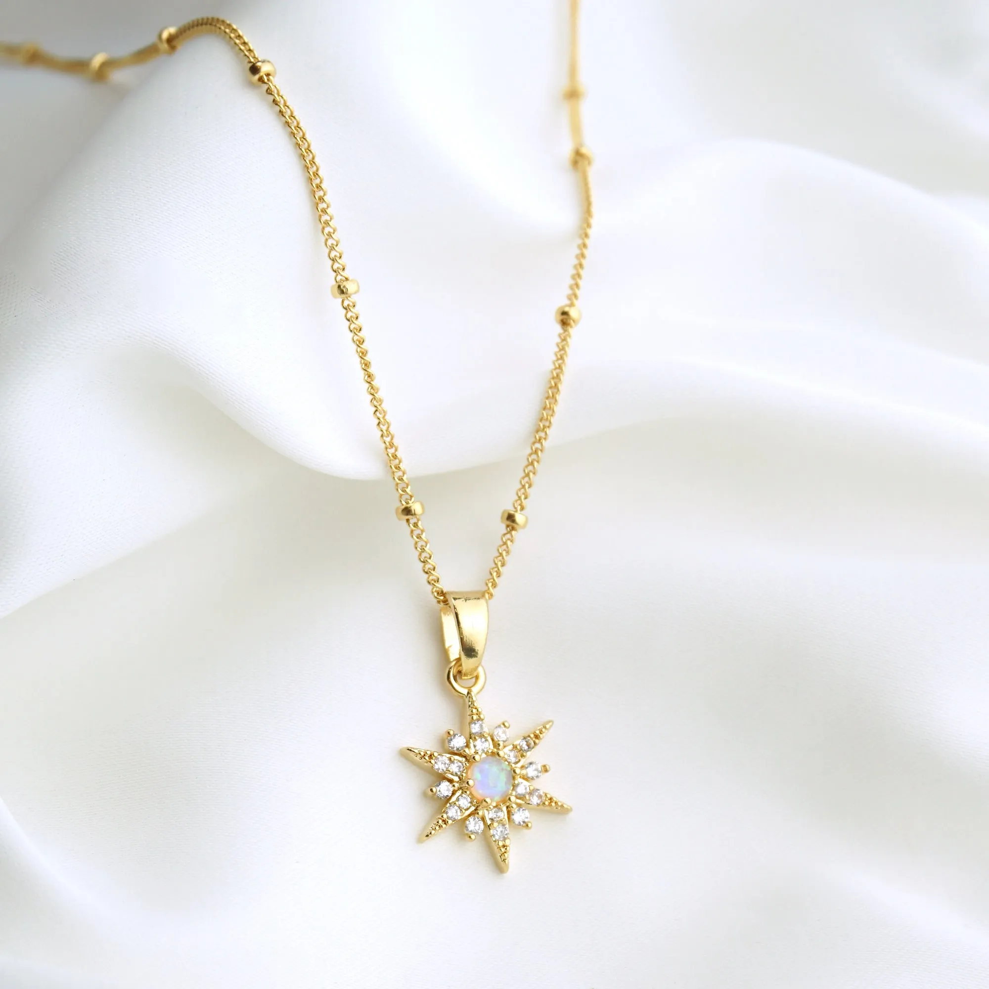 Opal North Star Necklace