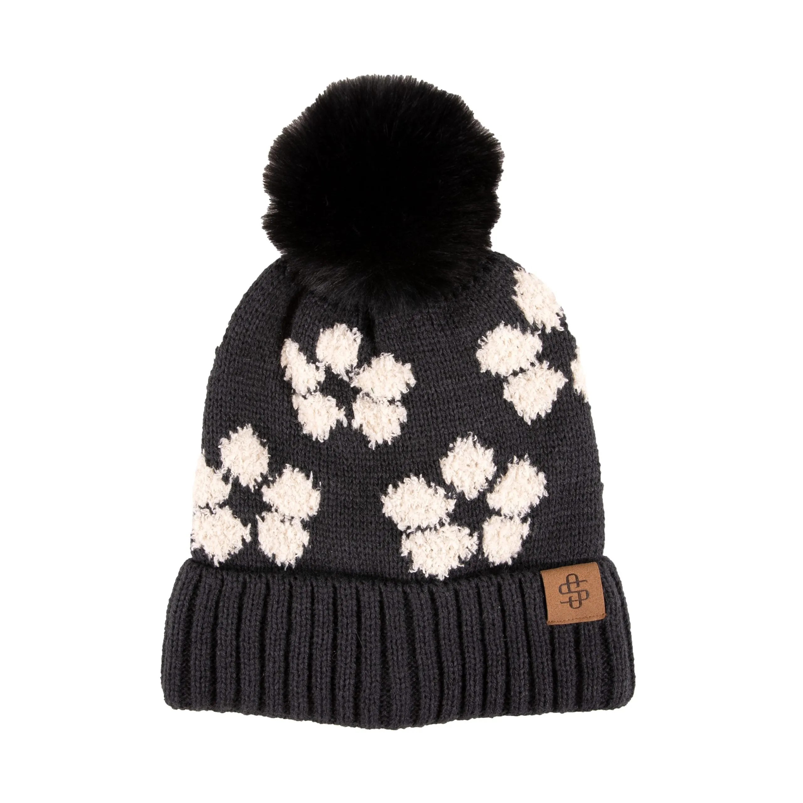 Puff Beanie Hat in Black