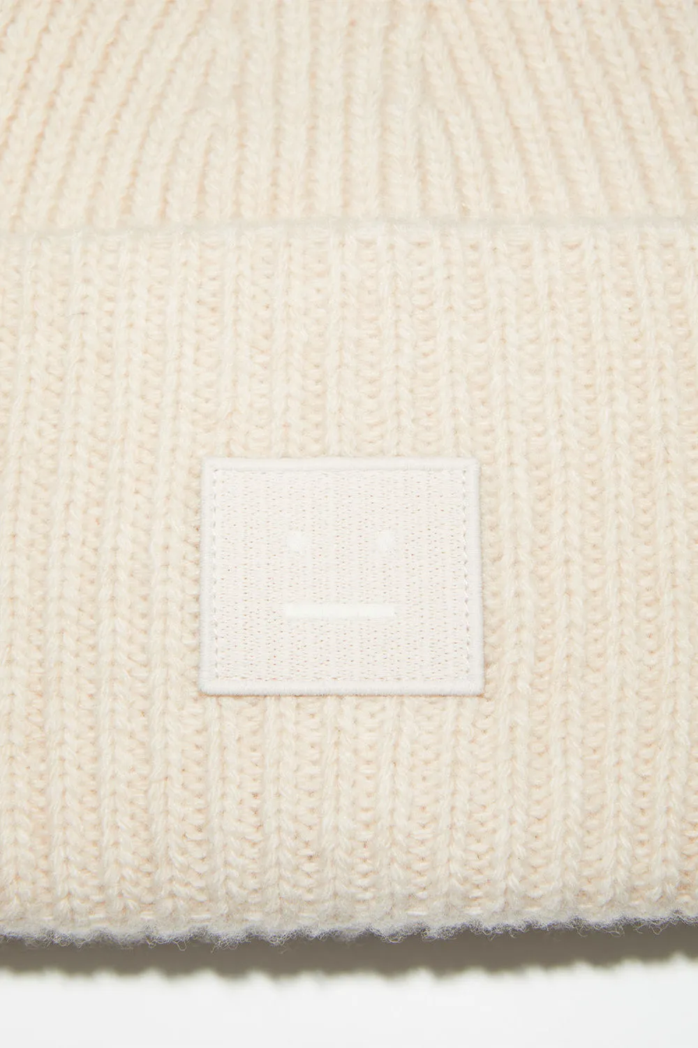 Ribbed Knit Beanie Oatmeal Melange