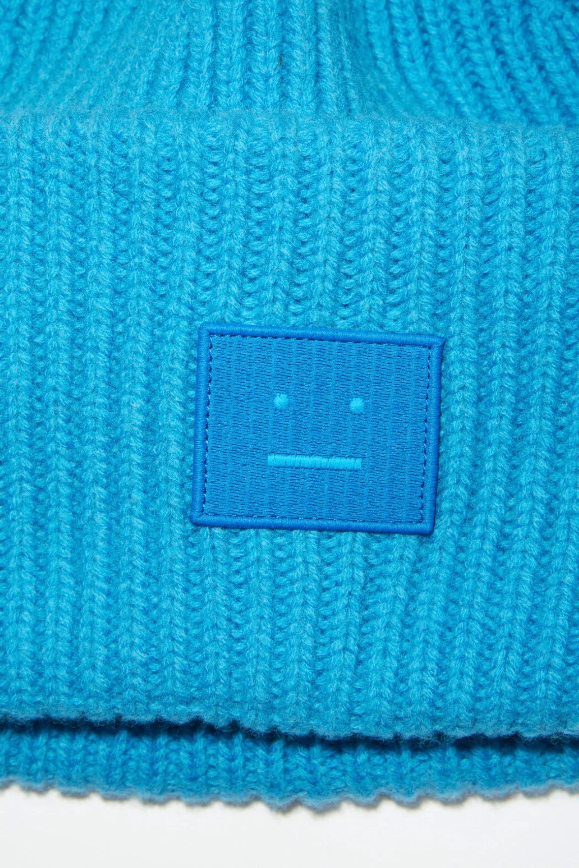 Ribbed Knit Beanie Sapphire Blue