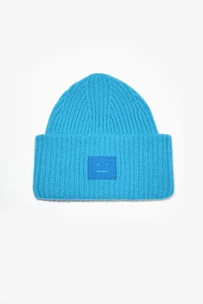 Ribbed Knit Beanie Sapphire Blue