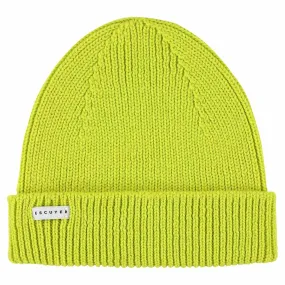 Ribbed Merino Beanie / Bright Yellow