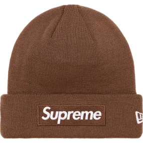 Supreme New Era Box Logo Beanie (Brown)