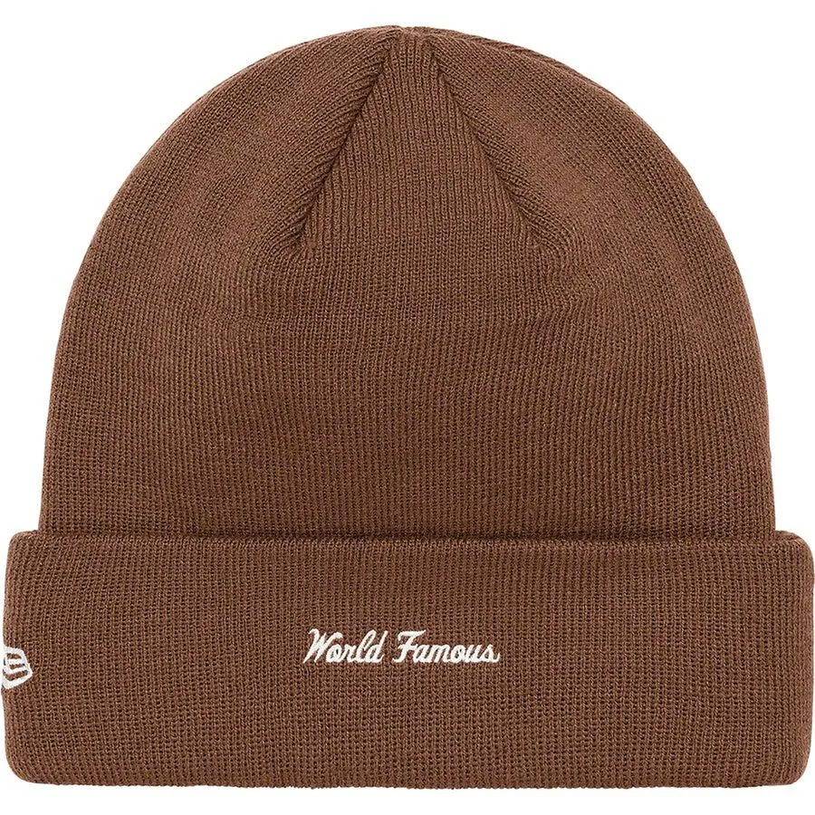 Supreme New Era Box Logo Beanie (Brown)