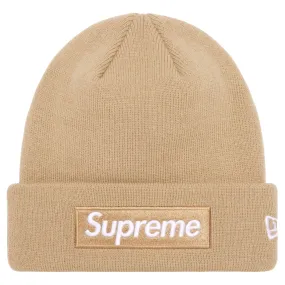 SUPREME NEW ERA BOX LOGO BEANIE-DARK SAND