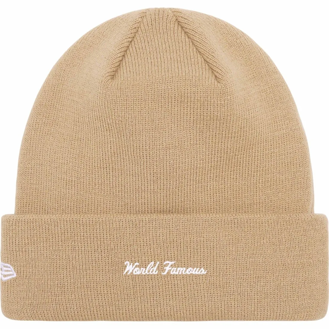 SUPREME NEW ERA BOX LOGO BEANIE-DARK SAND