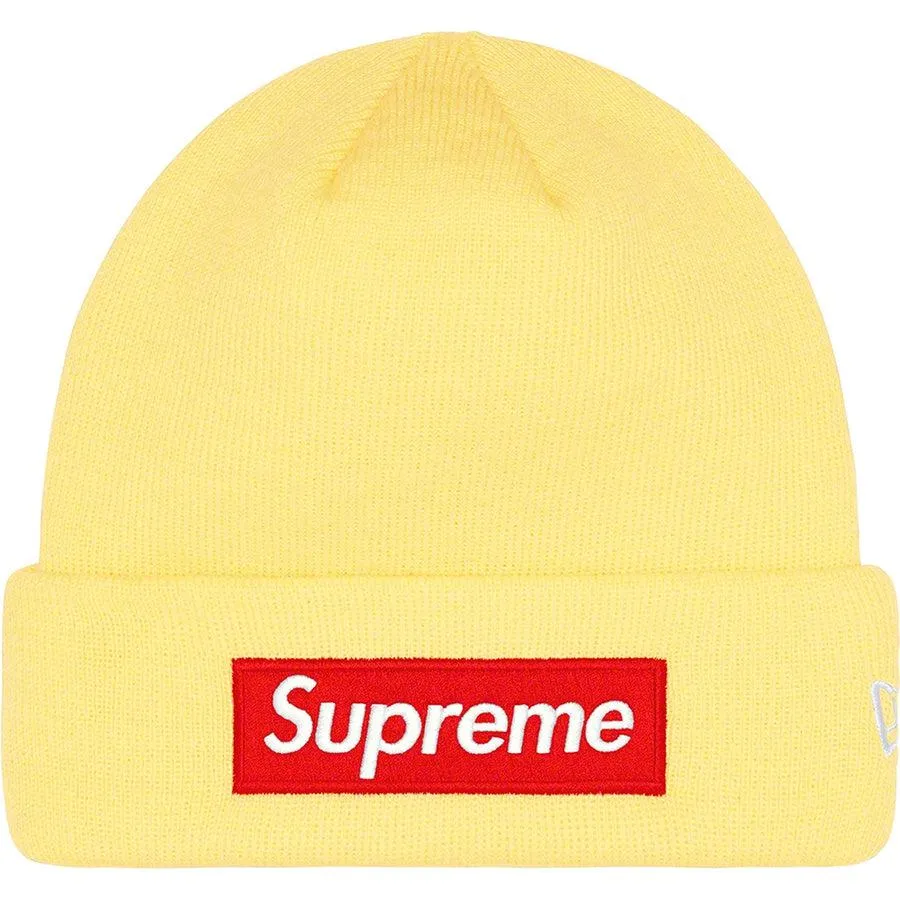 Supreme New Era Box Logo Beanie (Yellow)