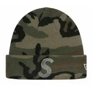 Supreme New Era Swarovski S Logo Beanie Camo